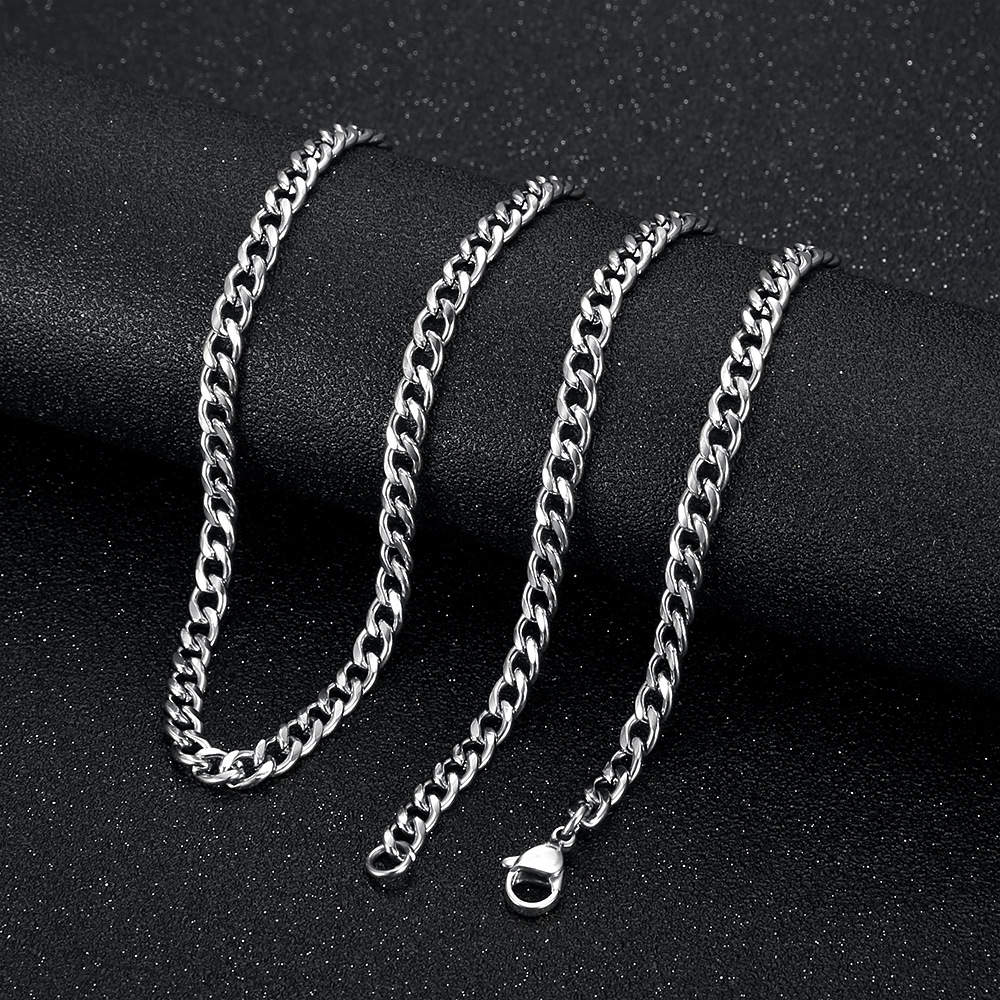 H 4.4mm*60cm steel color chain