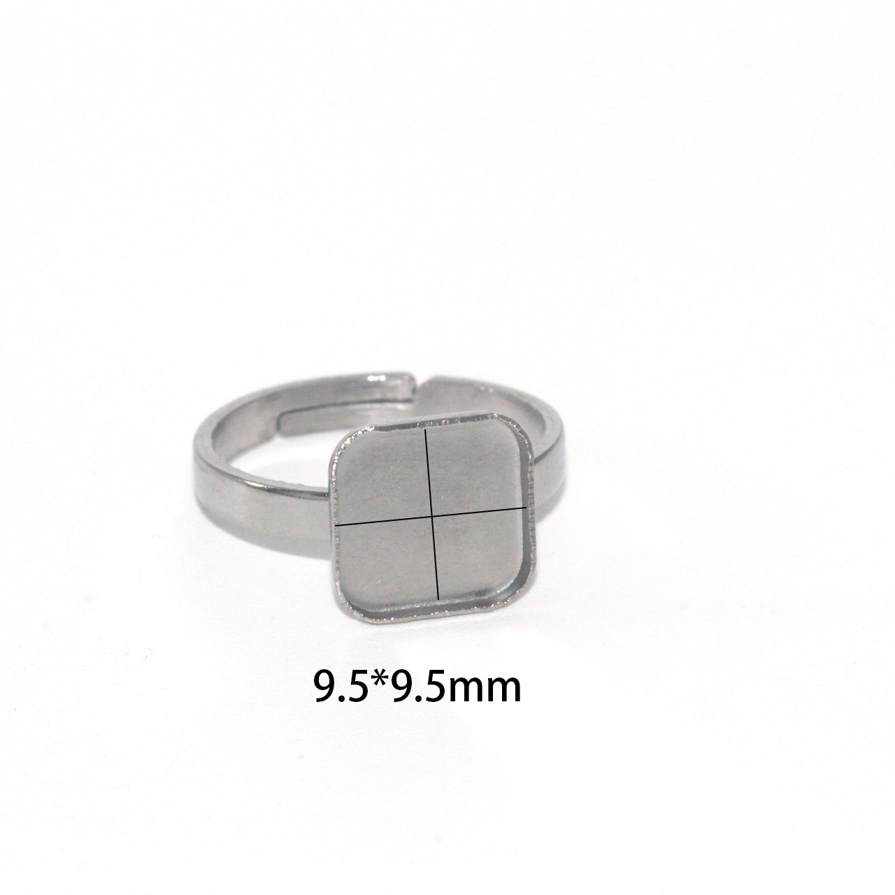 Steel color square (9.5*9.5mm)