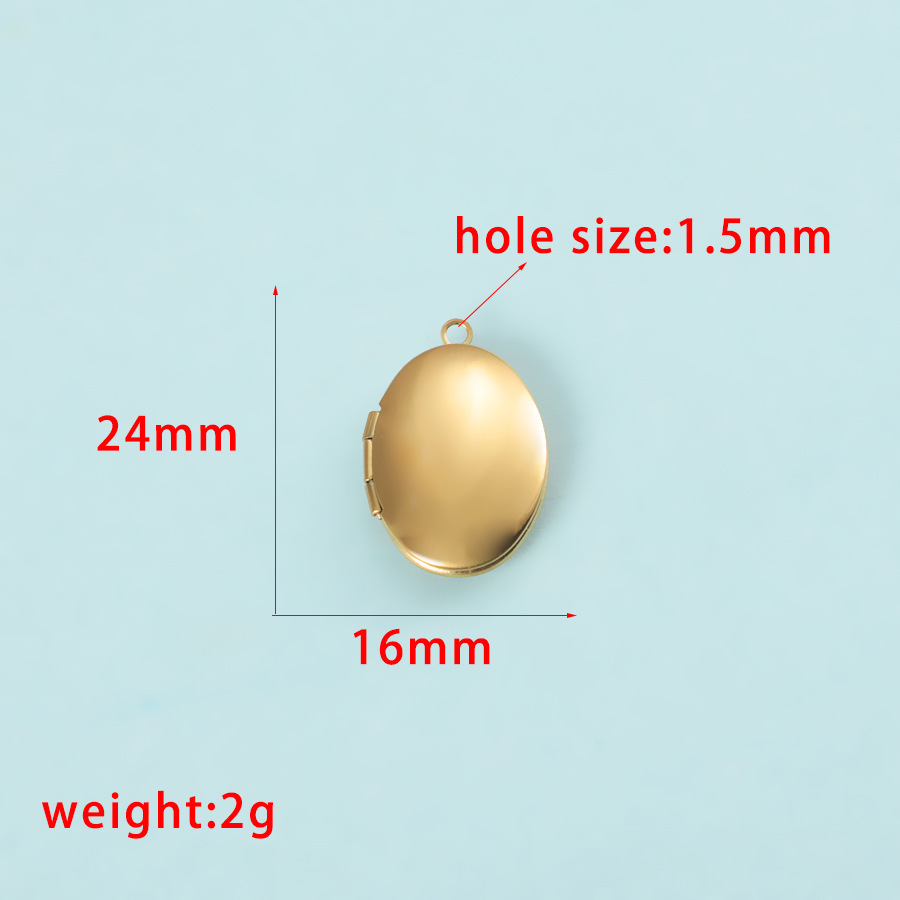 24*16mm Oval gold gloss