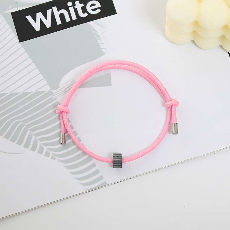 Tungsten Carbide Bracelet Sticky Metal Head Pink