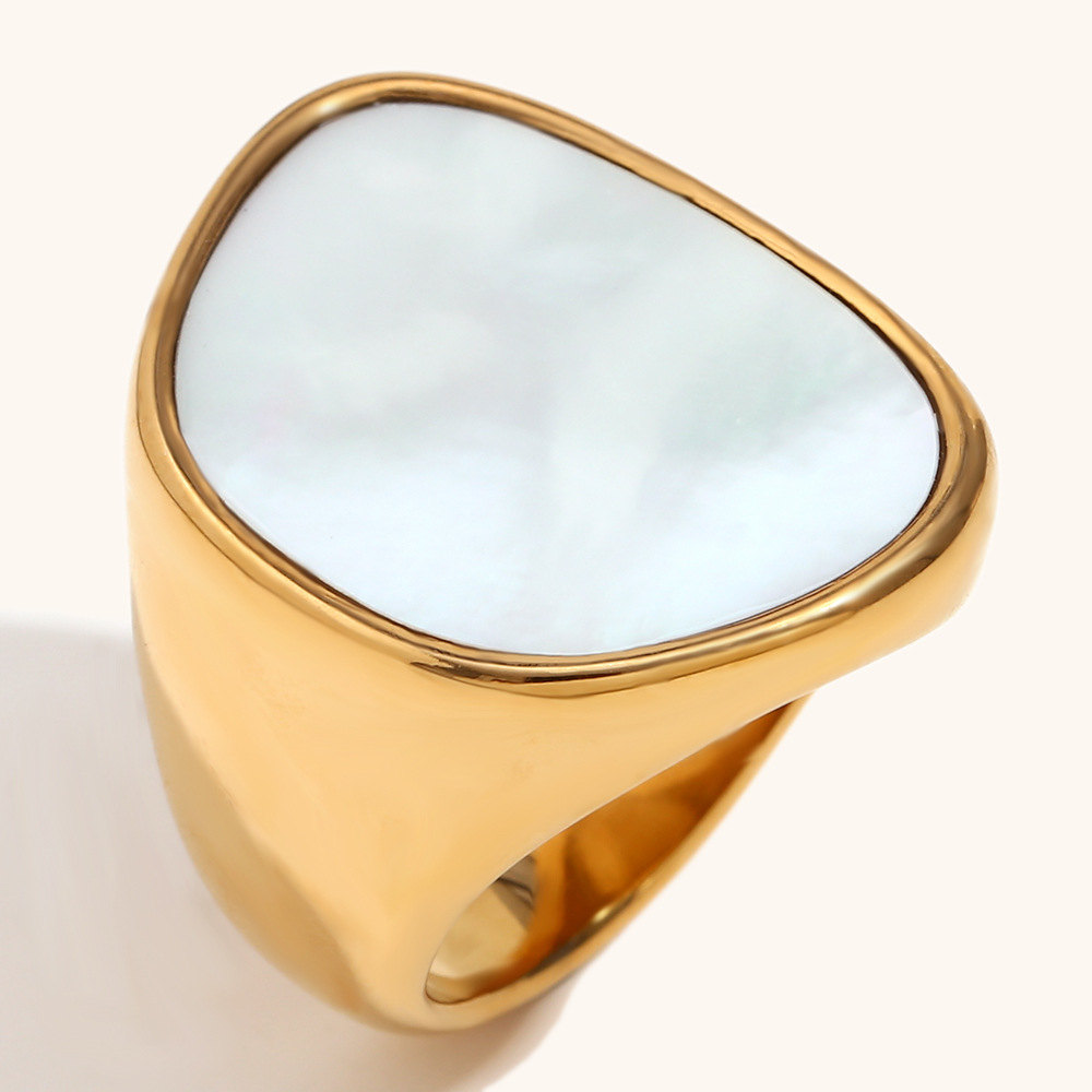 Irregular shell ring ring-gold