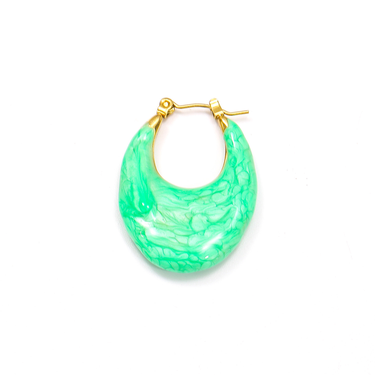 Golden green enamel