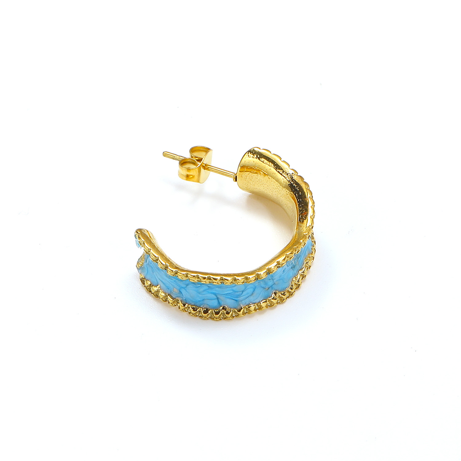 Golden blue enamel