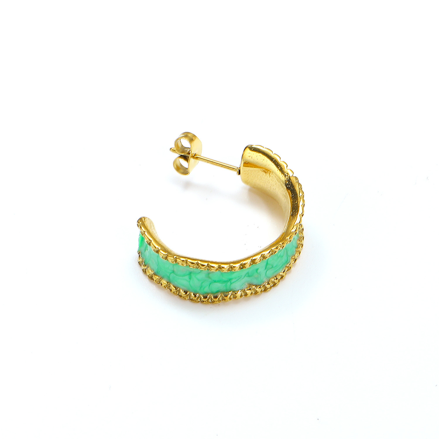 Golden green enamel