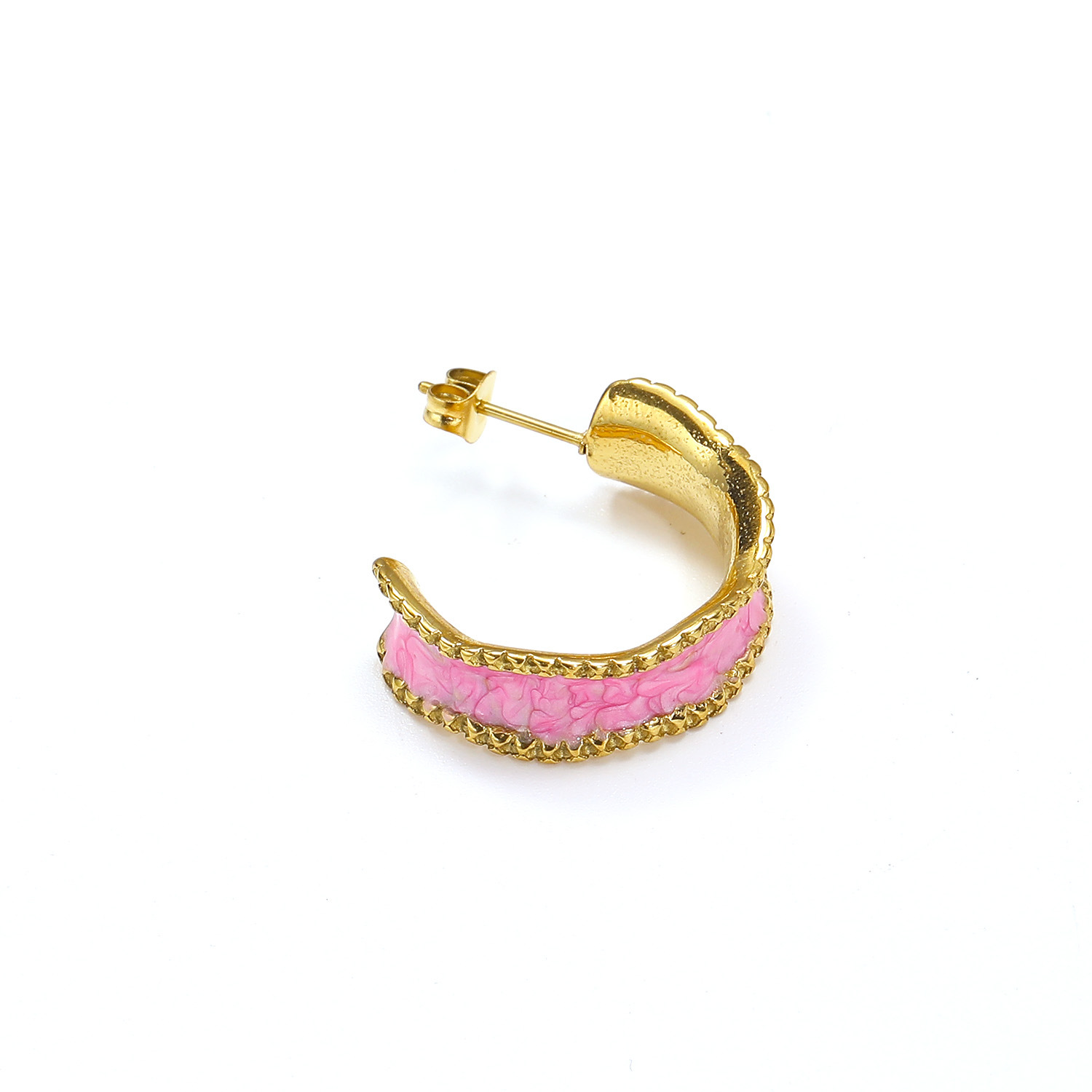 Golden pink enamel