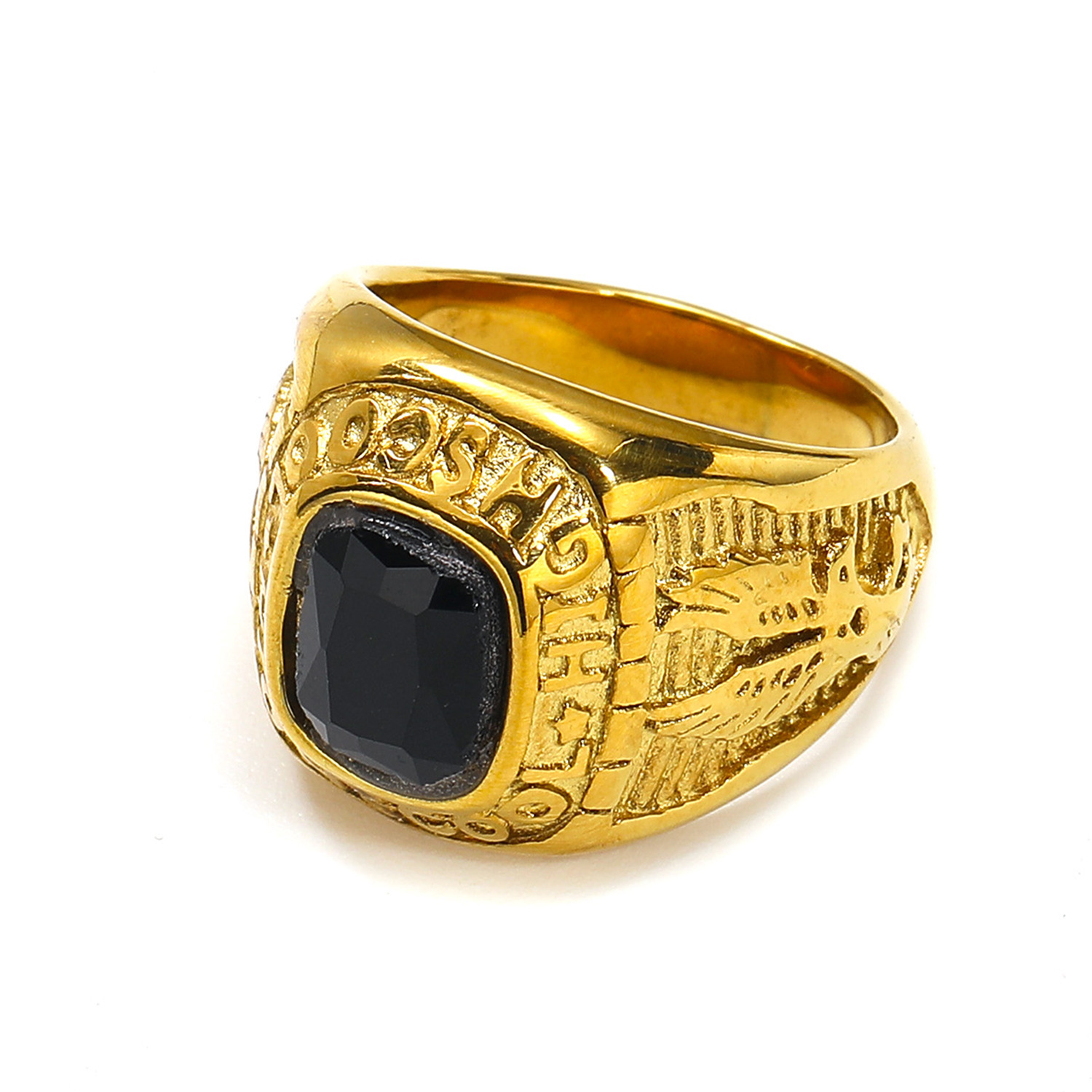 Golden black gemstone