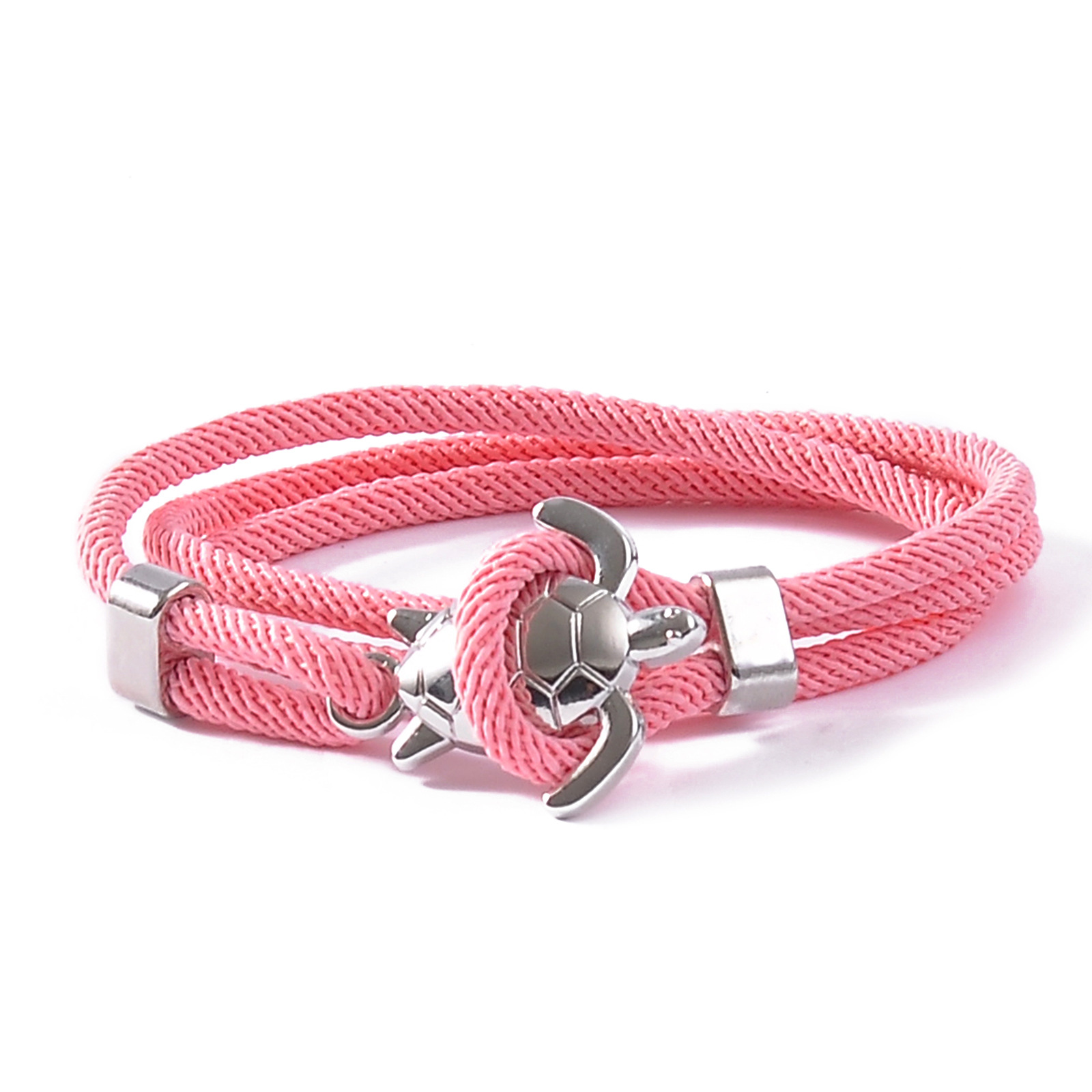 Pink rope silver turtle