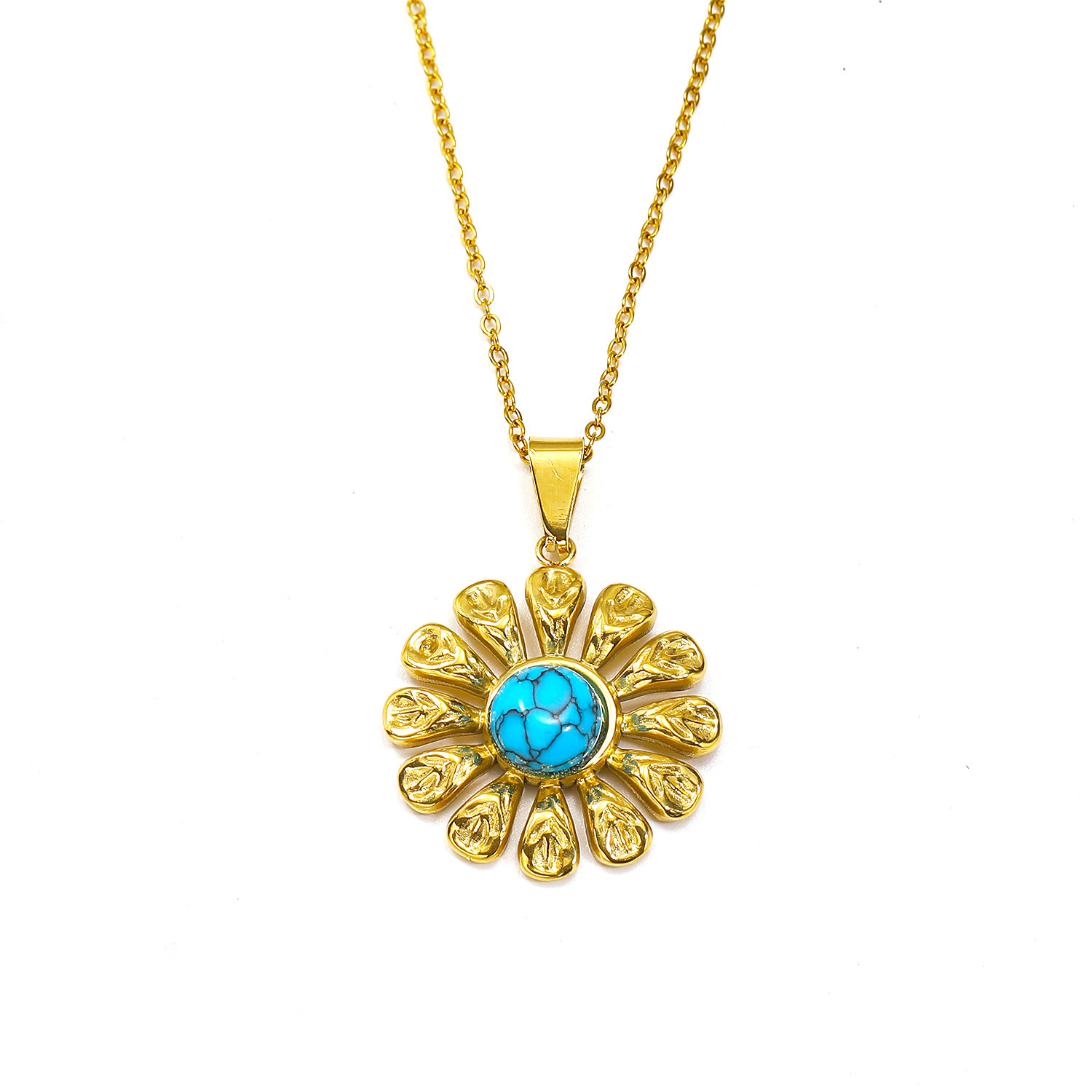 Golden blue turquoise