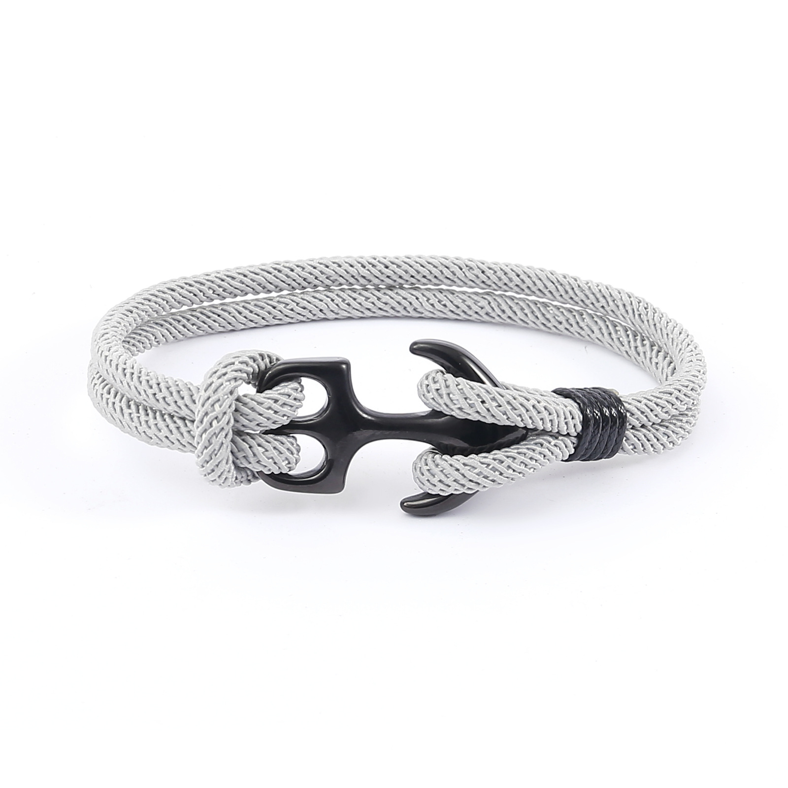 Silver gray black anchor