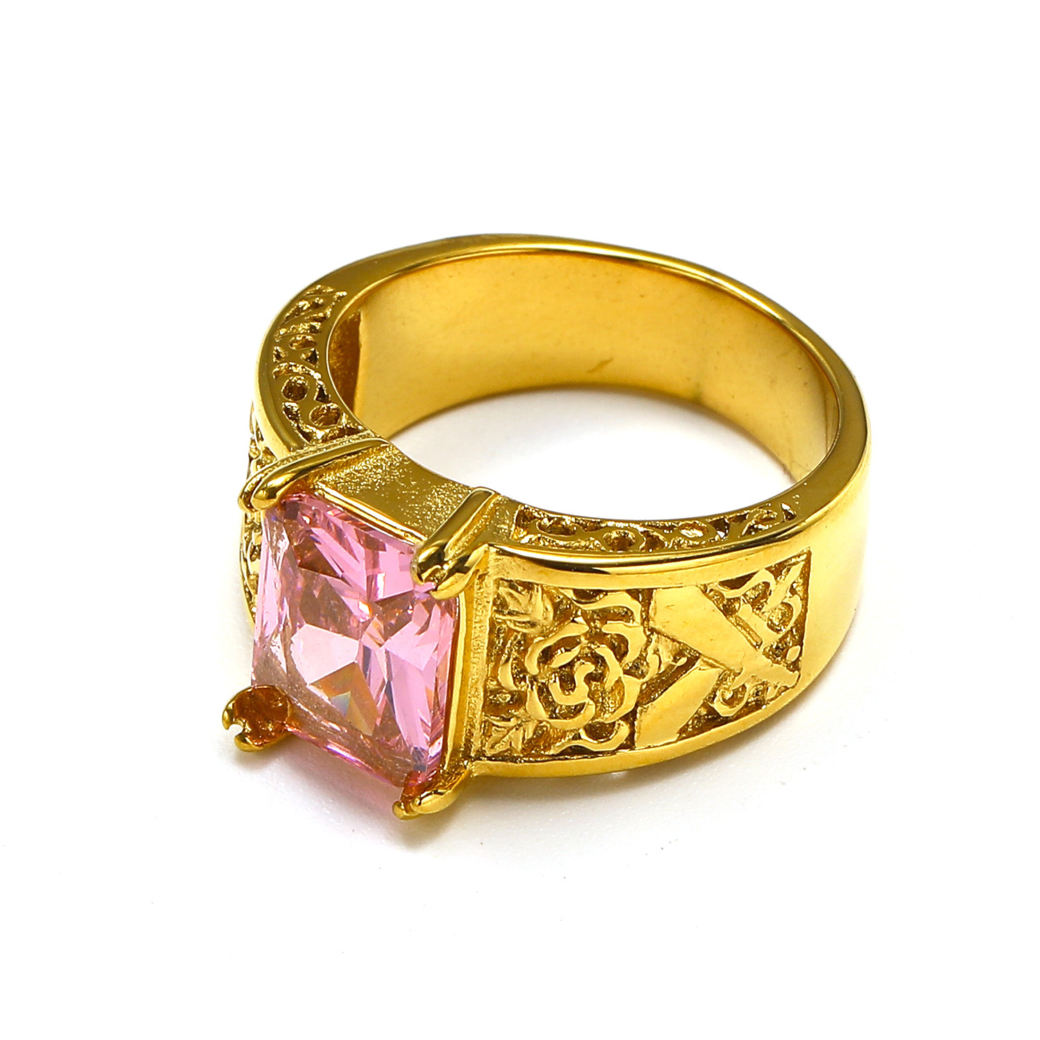 Golden pink diamond