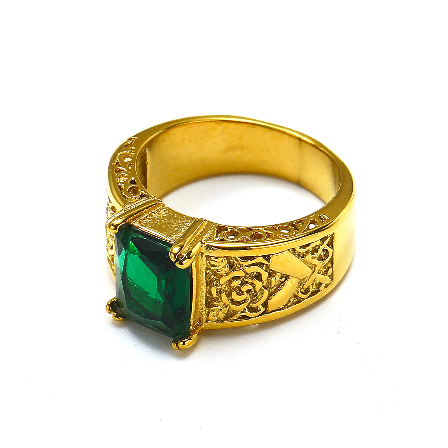 Golden green diamond