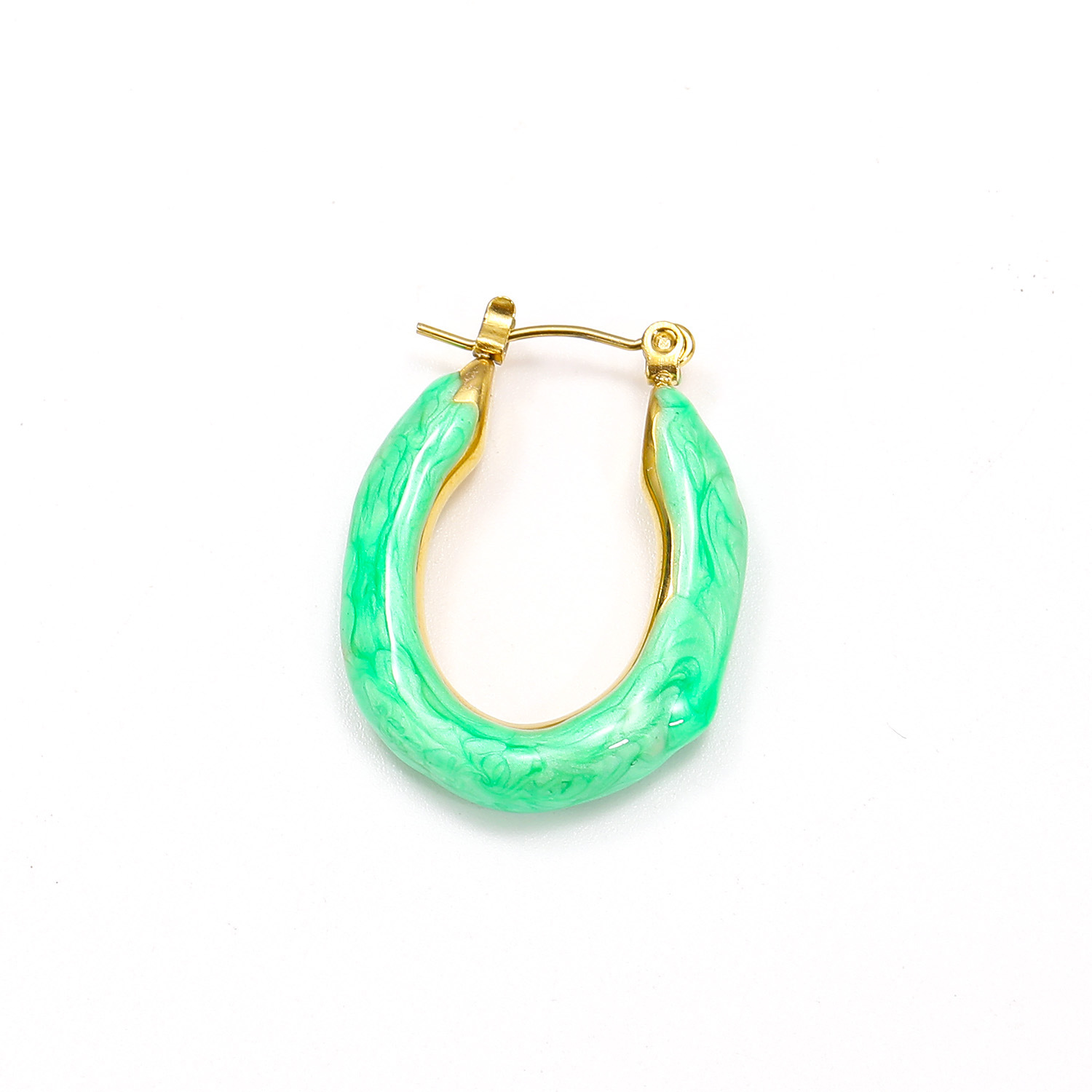 Golden green enamel