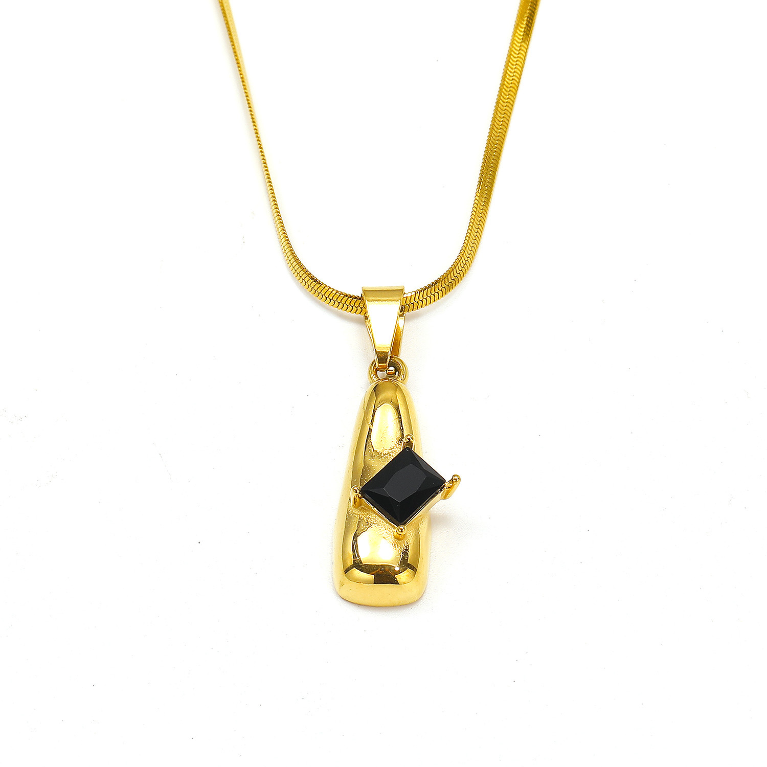 Golden black gemstone