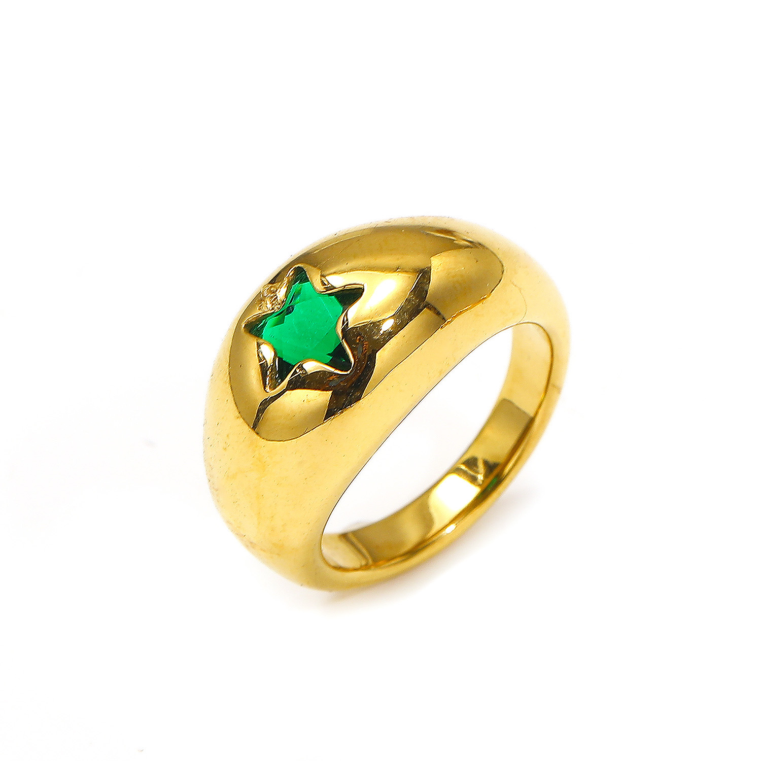 Golden green diamond