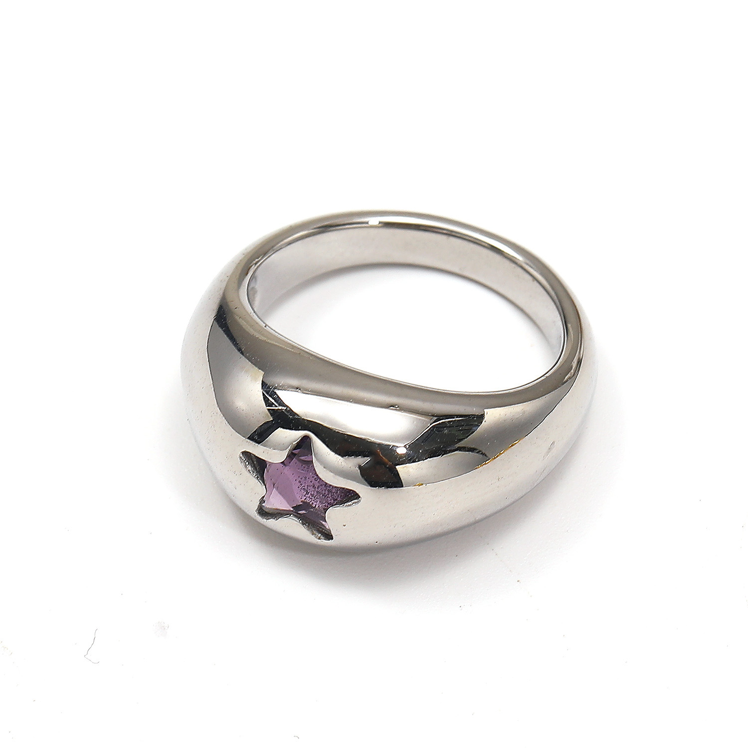 Steel color purple diamond