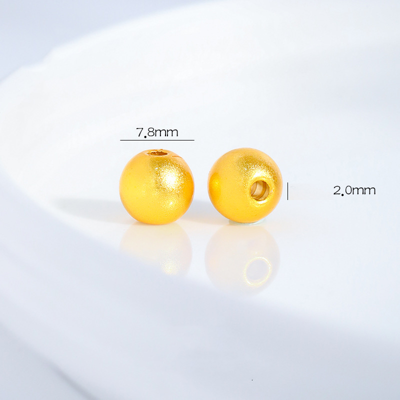 M gold beads 7.7mm1 fine version