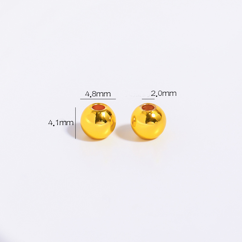 5mm24K bright gold beads