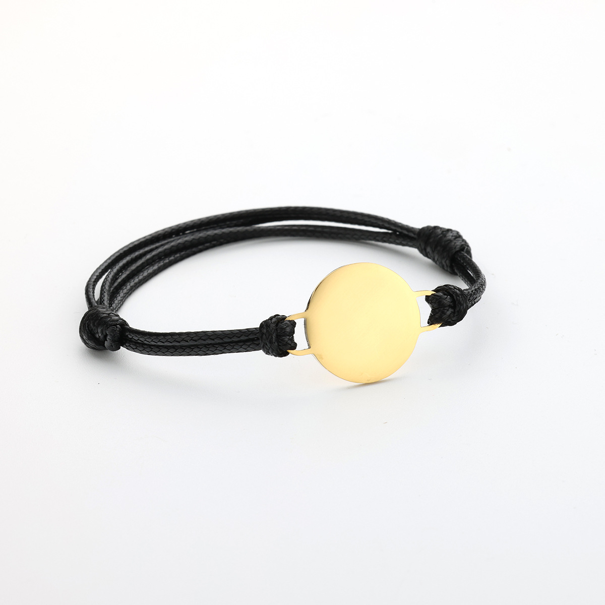 Black Rope Gold Round