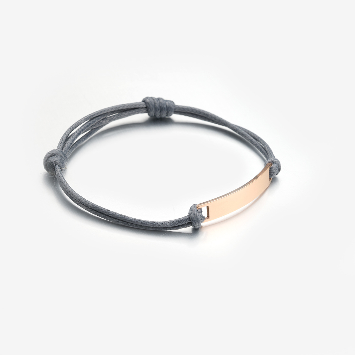 Grey rope rose gold chip