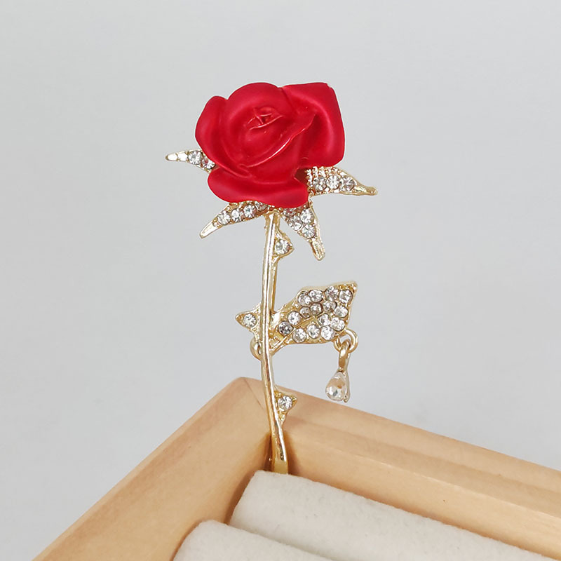 XZ0279-9 Red Rose Pendant