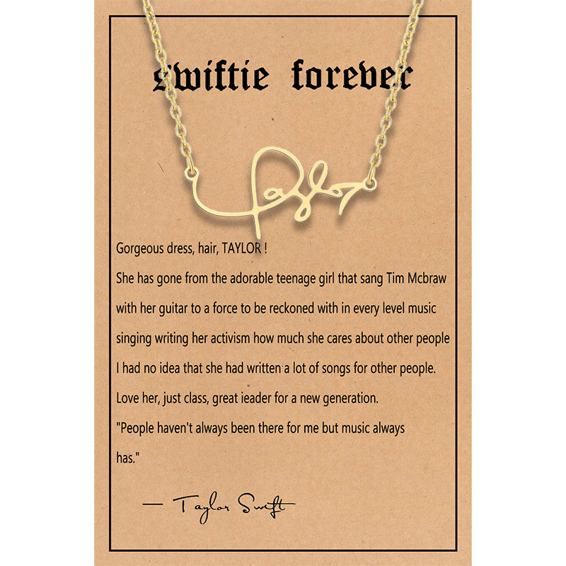 Taylor necklace gold   card