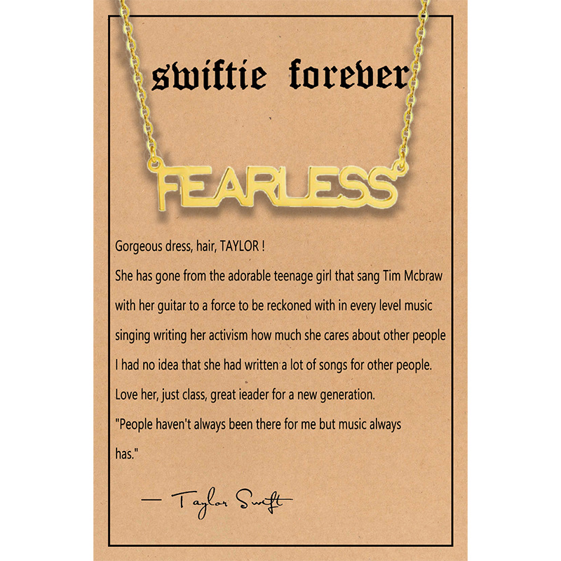 FEARLESS necklace gold   card