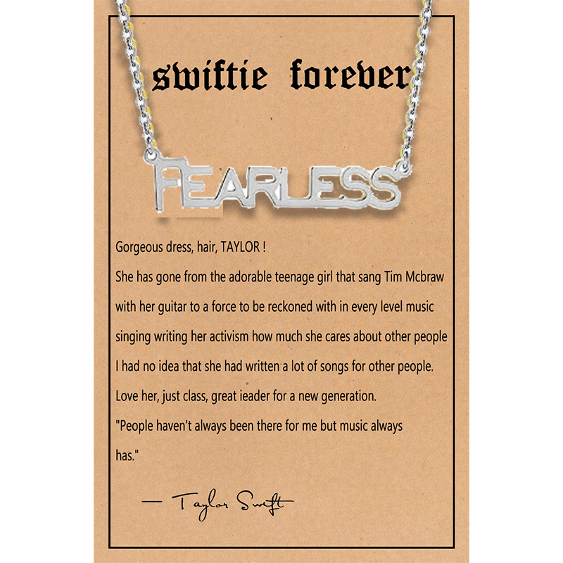 FEARLESS necklace steel color   card