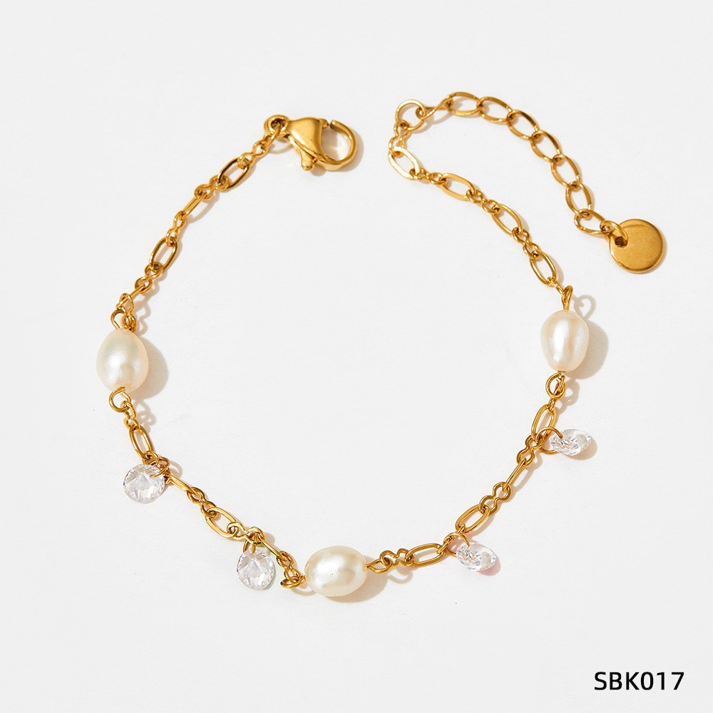 Gold Bracelet White SBK017