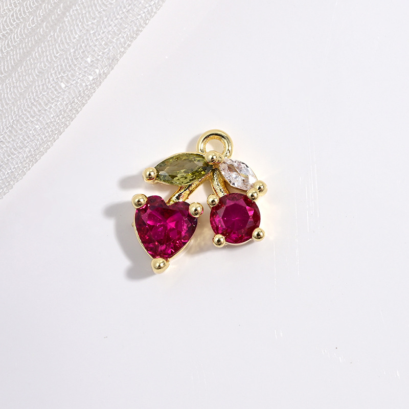 Vd1657 golden diamond heart-shaped cherry