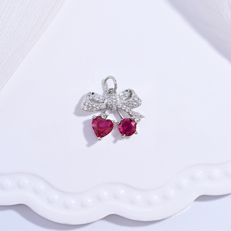 Vd1695 white gold bow cherry