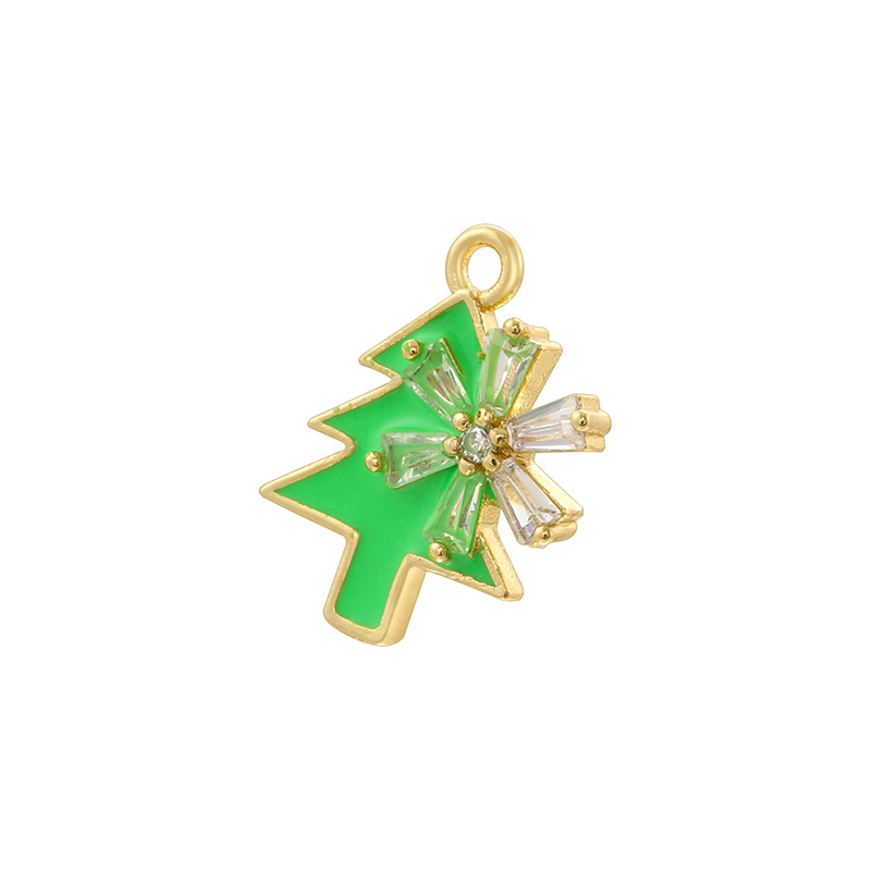 Vd1705 green white diamond christmas tree