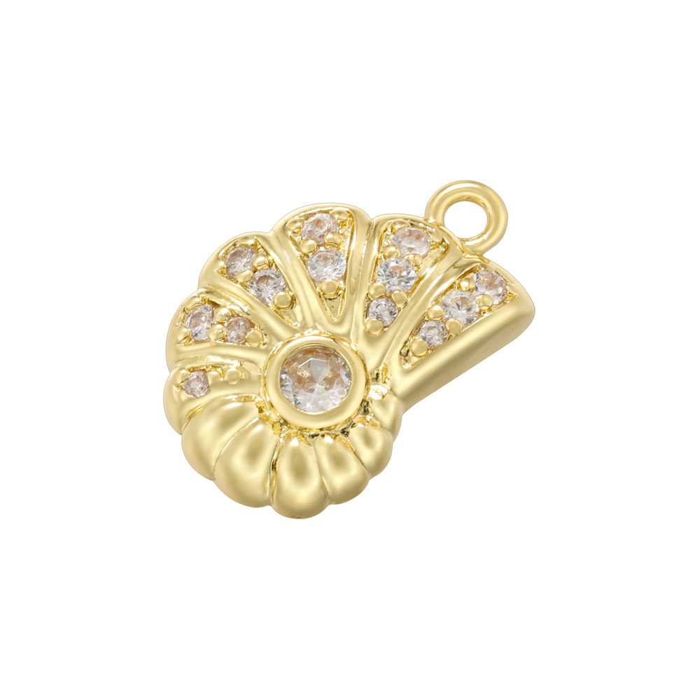 Vd1683 golden white diamond conch