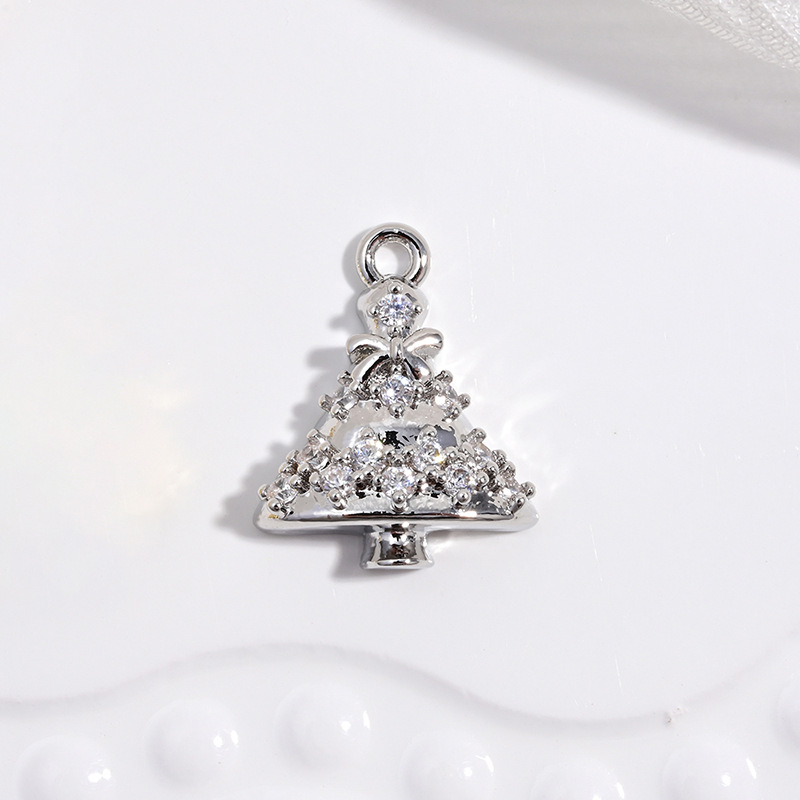 Vd1667 white gold white diamond christmas tree