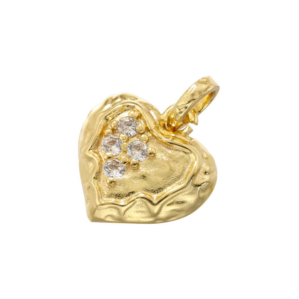 Vd1670 gold white diamond love pendant