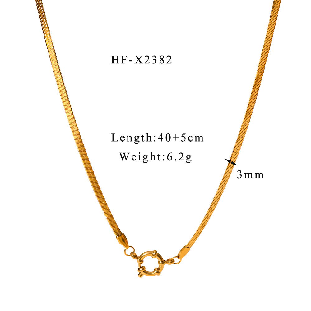 Hf-x2382 blade chain necklace