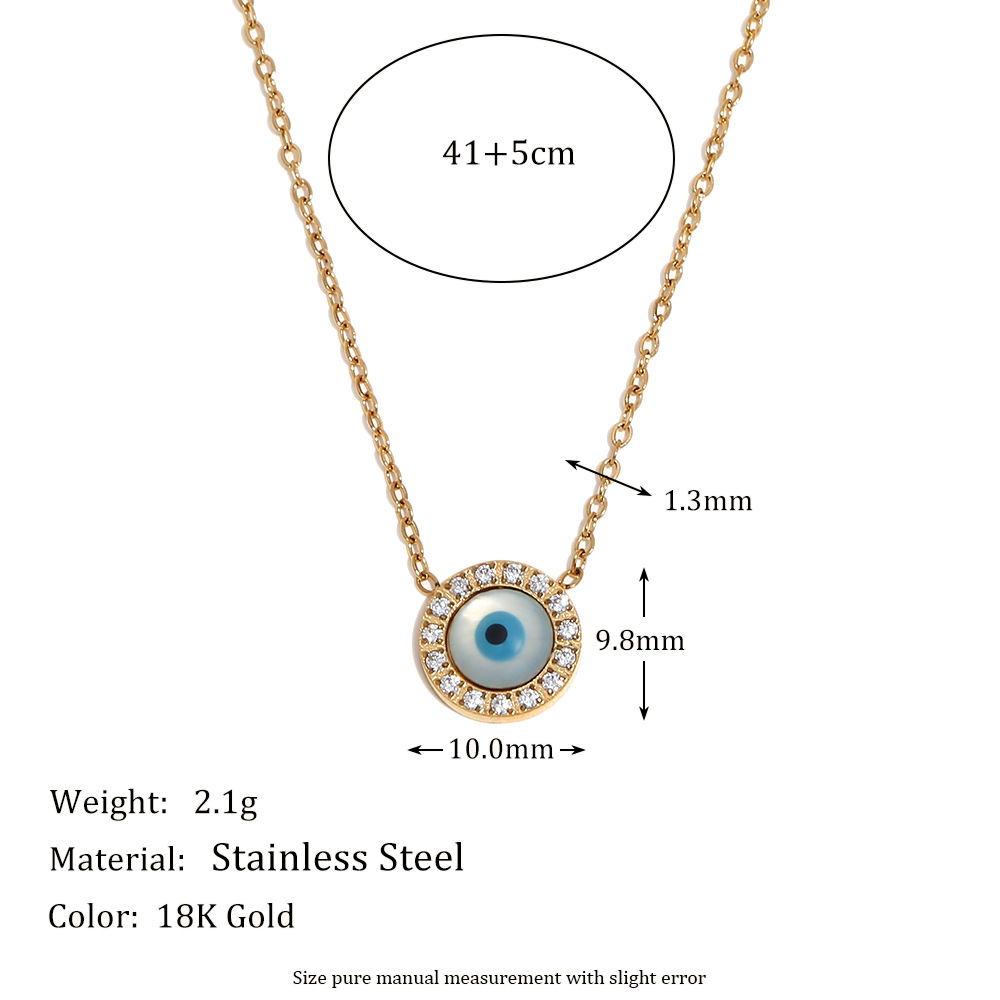 Round eye necklace-gold