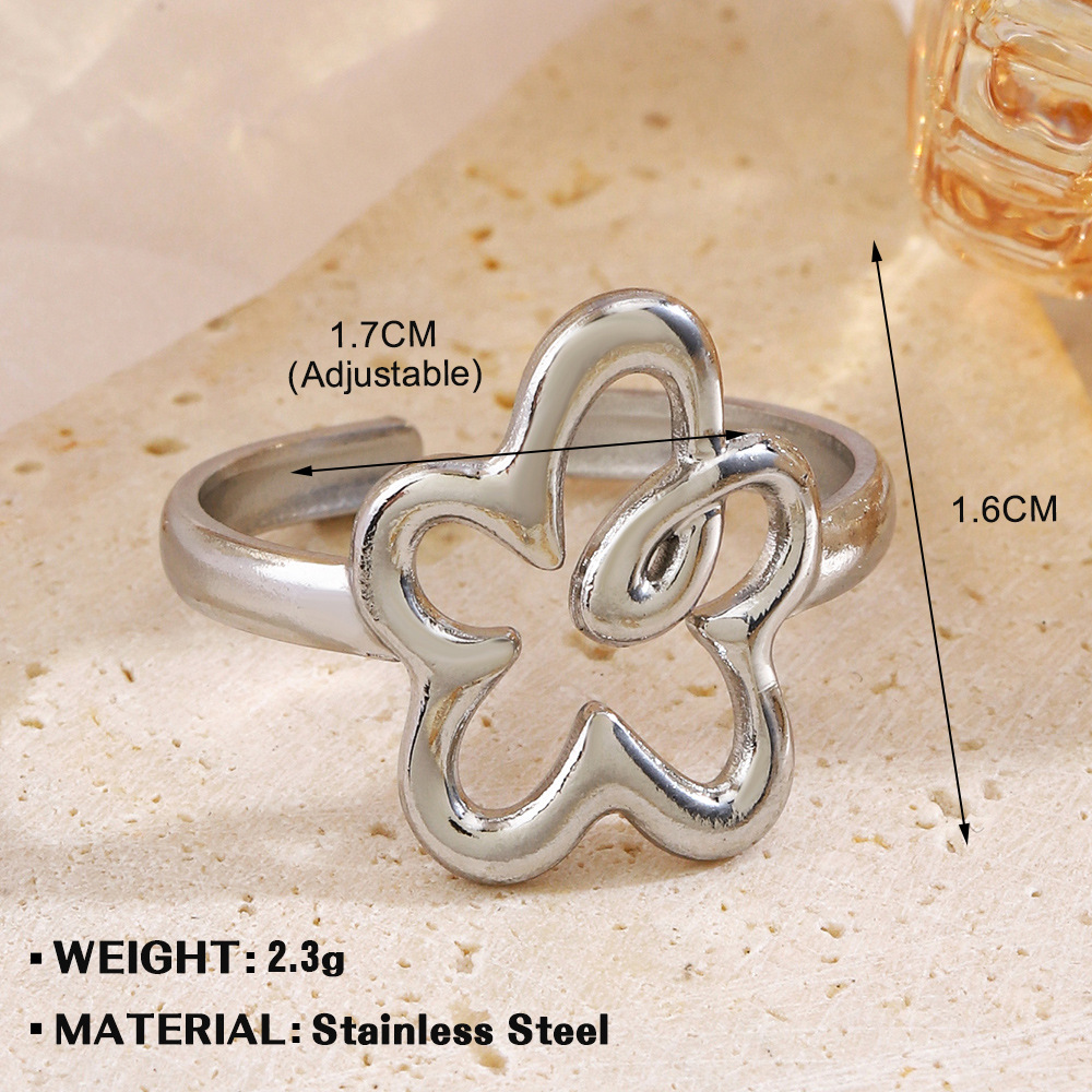 Steel flower ring