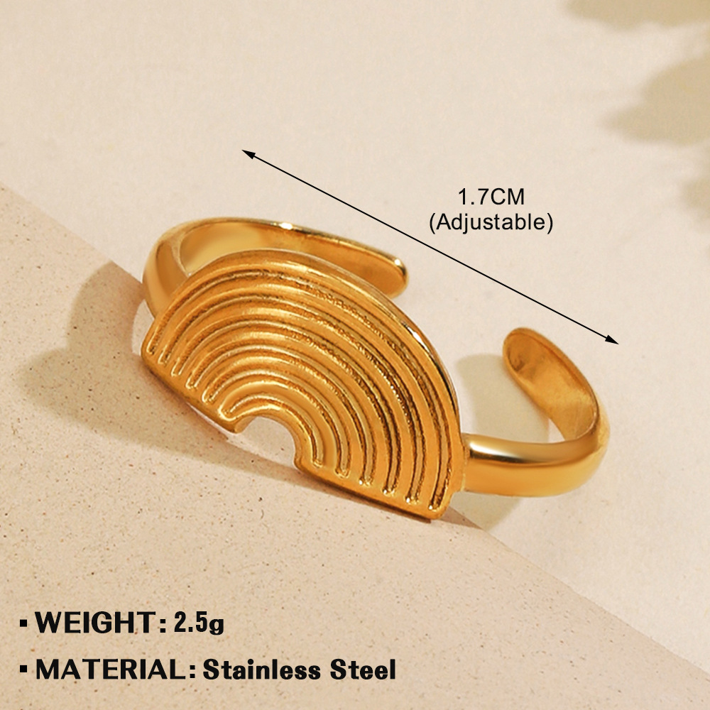 Golden semicircle ring