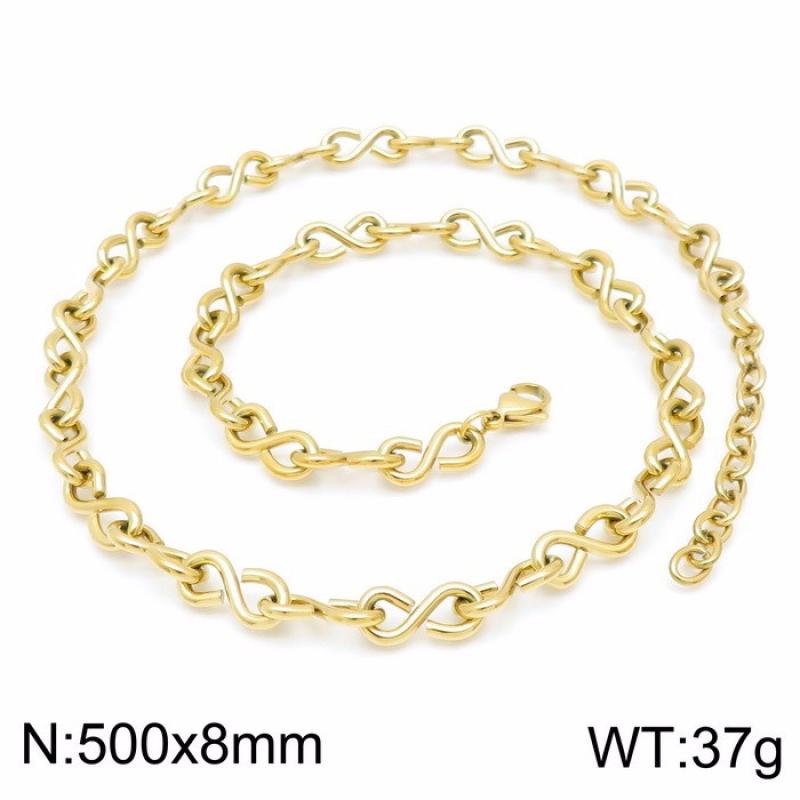 Gold necklace=kn200049-kfc