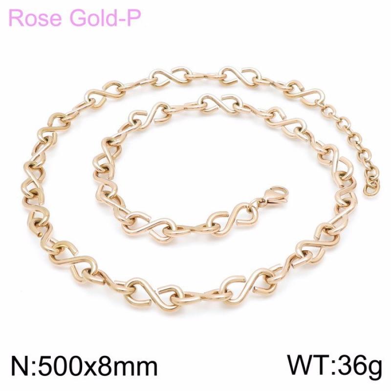 Rose gold necklace=kn200048-kfc