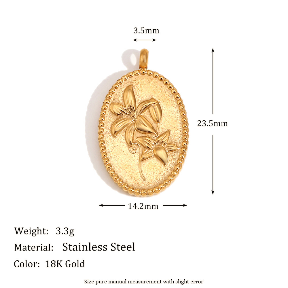 Orchid pendant-gold