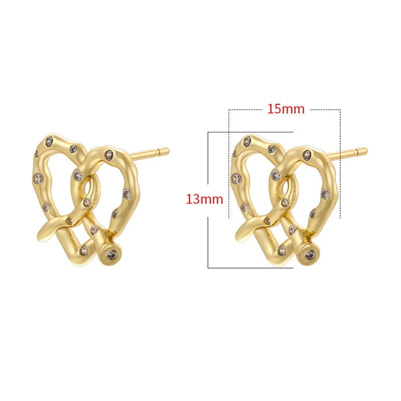 Ve1506 golden small alkaline water knot 1 pair