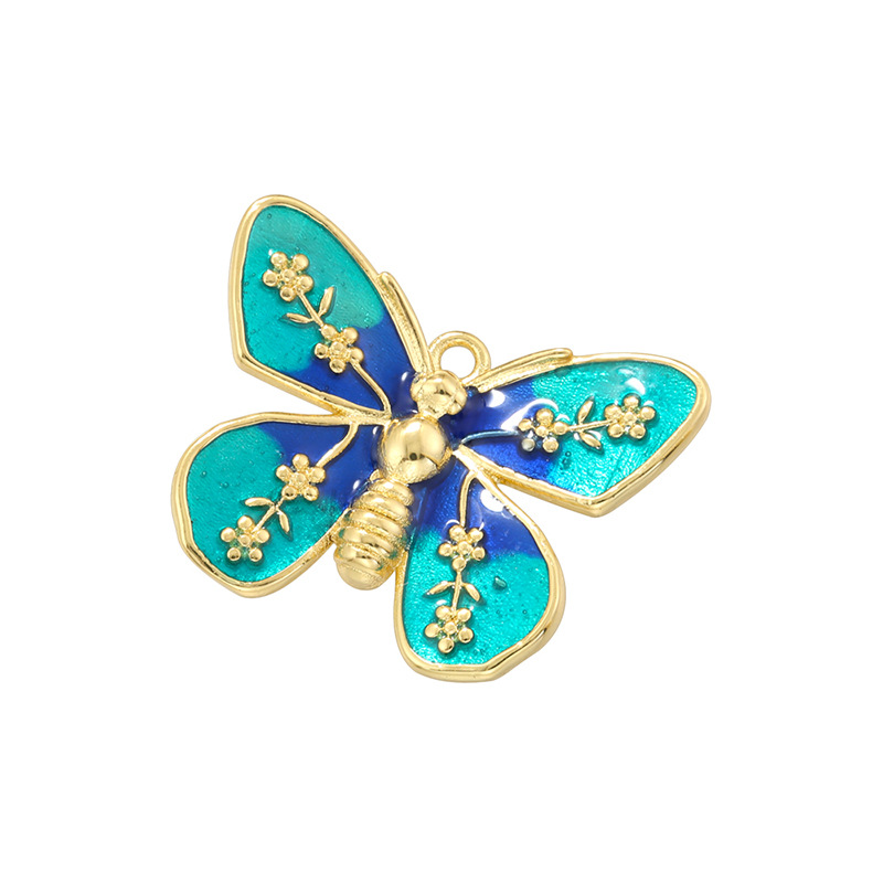 Two-color blue butterfly pendant