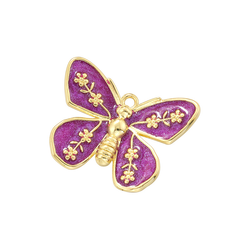 Purple butterfly pendant