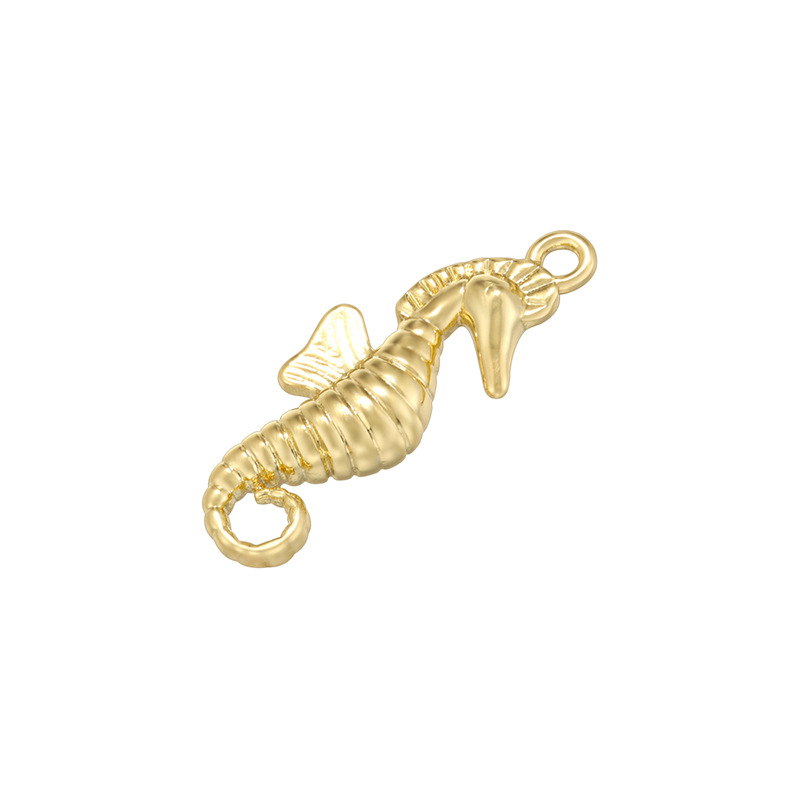 Vd1609 golden seahorse pendant