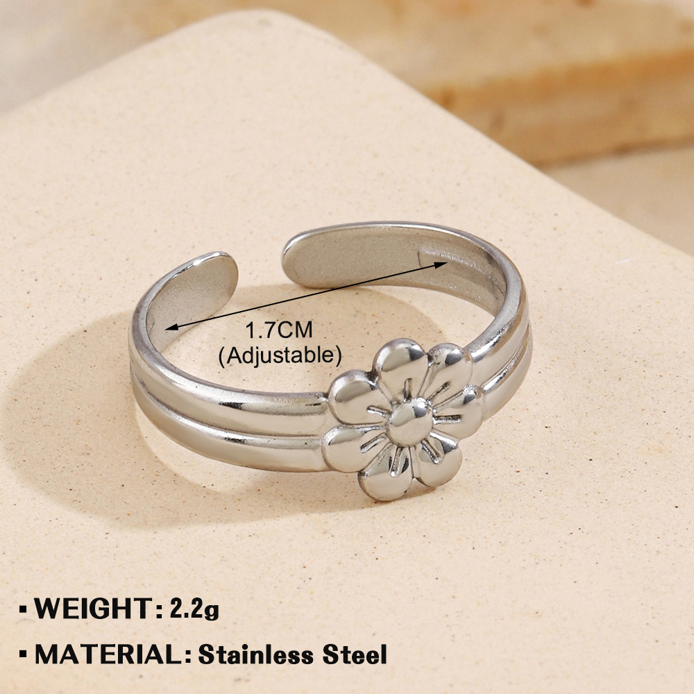 Steel flower ring