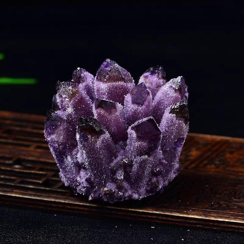 dark purple crystal cluster 240-300g