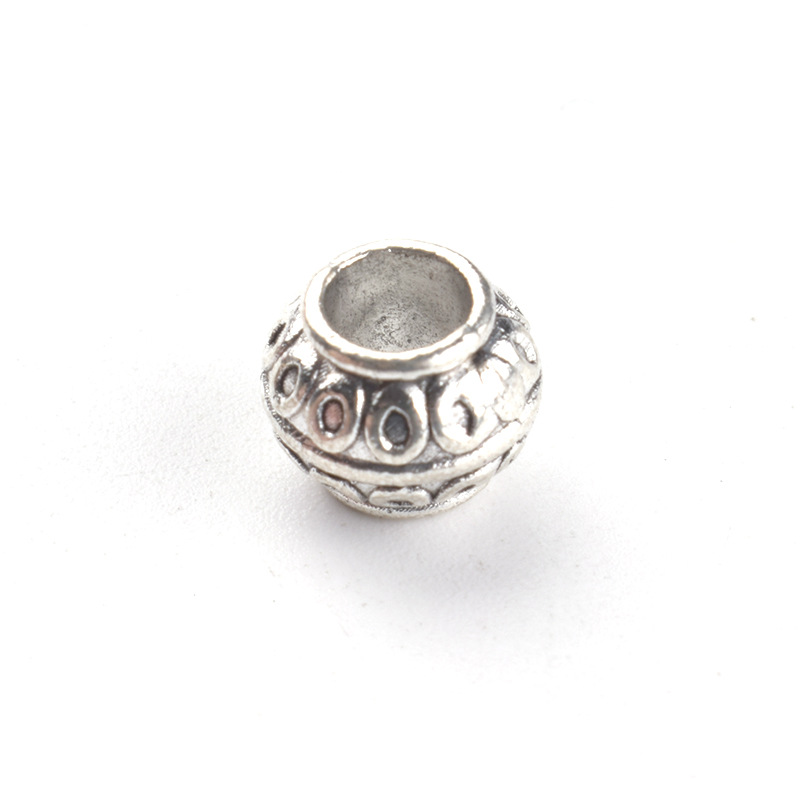 Ancient silver big hole lantern beads