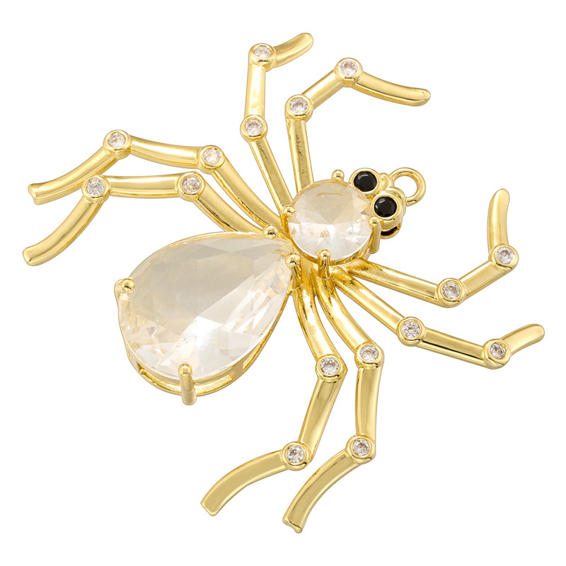 Vd1627 golden spider pendant