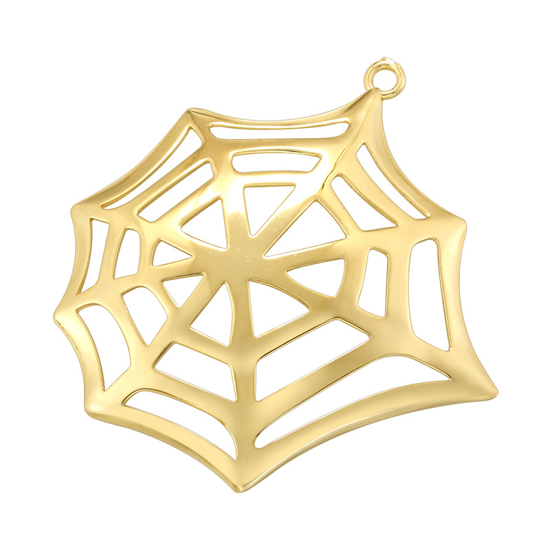 Vd1629 golden spider web pendant